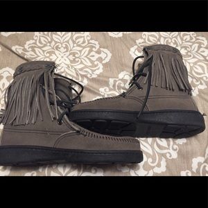 Minnetonka Fringe Boots